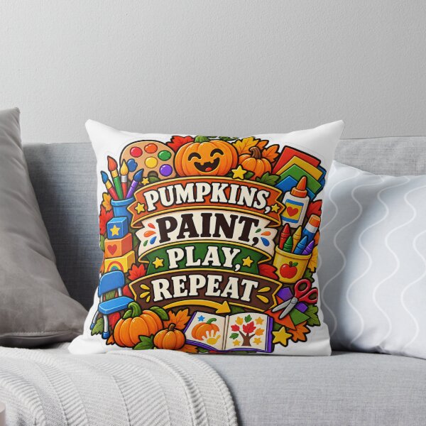 Item preview, Pumpkins Paint Play Repeat Preschool Fall designed and sold by supertae.