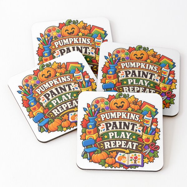 Item preview, Pumpkins Paint Play Repeat Preschool Fall designed and sold by supertae.