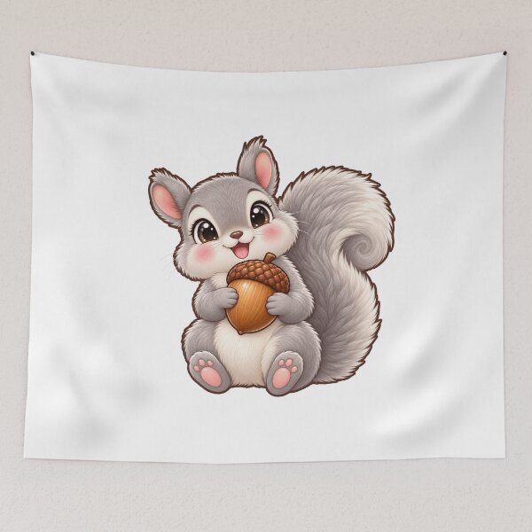 Item preview, Kawaii Woodland Gray Squirrel designed and sold by Krys-Designs.