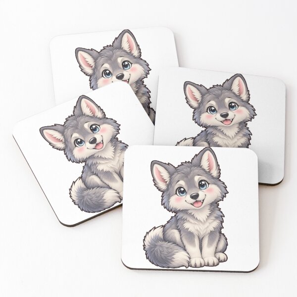 Item preview, Kawaii Woodland Gray Wolf Pup designed and sold by Krys-Designs.