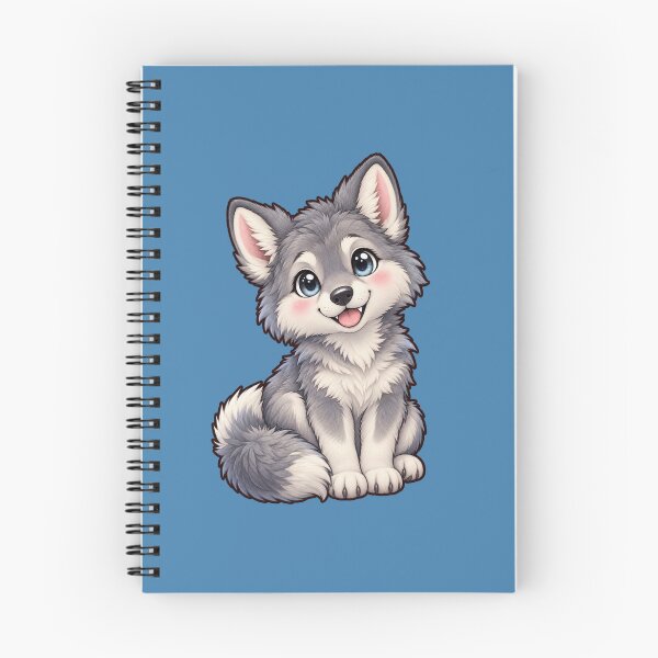 Item preview, Kawaii Woodland Gray Wolf Pup designed and sold by Krys-Designs.