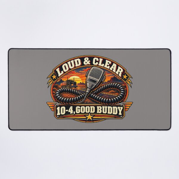Item preview, Loud And Clear 10-4 Good Buddy - Vintage CB Radio Trucker Art designed and sold by NomadForge.