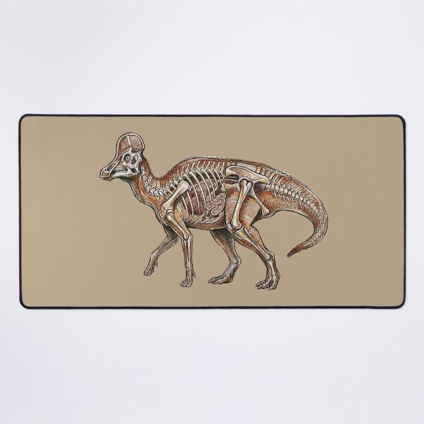 Item preview, Corythosaurus Anatomy - Cretaceous Hadrosaur Dinosaur Skeletal Art Print designed and sold by FreiherrPK.