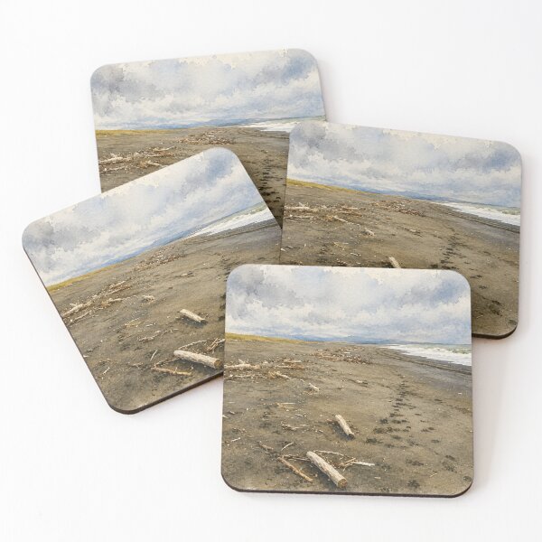 Item preview, Stormy Ocean Beach Digital Watercolor designed and sold by SlavaArt.