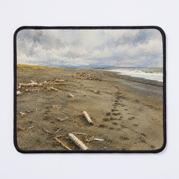 Item preview, Stormy Ocean Beach Digital Watercolor designed and sold by SlavaArt.