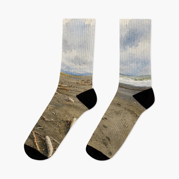 Item preview, Stormy Ocean Beach Digital Watercolor designed and sold by SlavaArt.