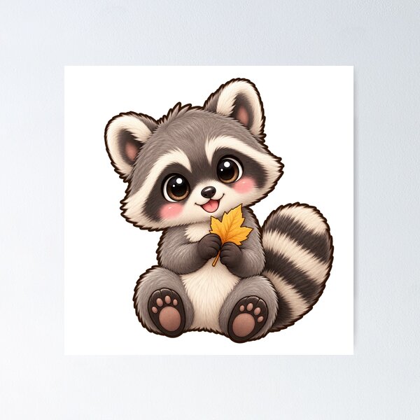 Item preview, Kawaii Woodland Raccoon designed and sold by Krys-Designs.