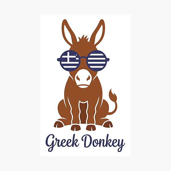 Item preview, Funny Greek Donkey Flag Sunglasses Souvenir designed and sold by MavtM.
