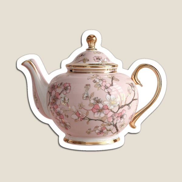 Item preview, Vintage Pink Floral Teapot Aesthetic designed and sold by jianina-alondra.