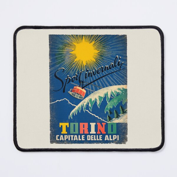 Item preview, Torino Capital of the Alps - Vintage Ski Poster designed and sold by Torinostalgia.