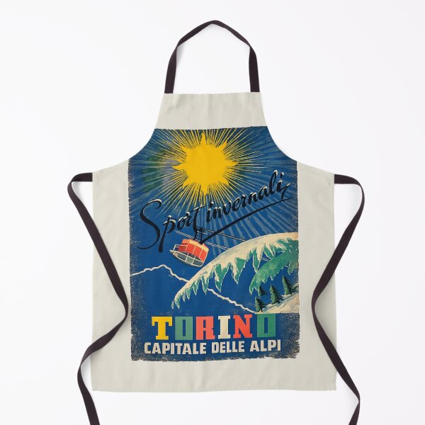 Item preview, Torino Capital of the Alps - Vintage Ski Poster designed and sold by Torinostalgia.