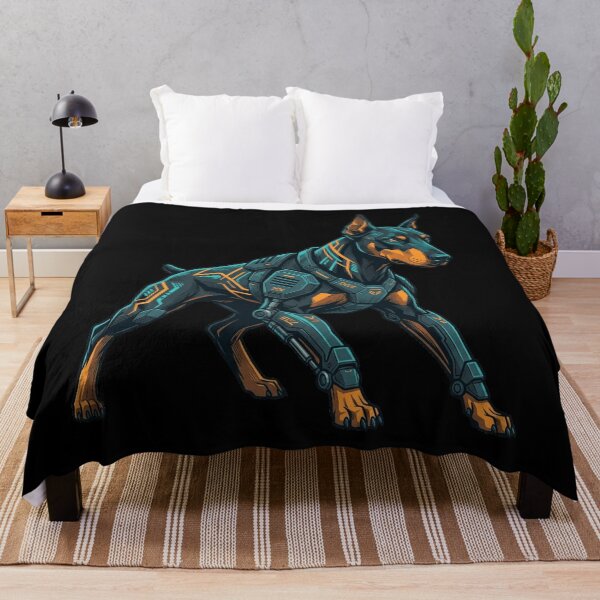 Item preview, Cyberpunk Cyber Doberman Pinscher - Sci-Fi Mecha K9 Streetwear Art designed and sold by Animer-art1.
