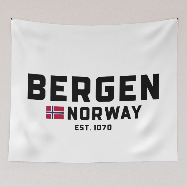Artikelvorschau, Bergen, Norwegen – Geschichte und Flagge entworfen und verkauft von Andersce.