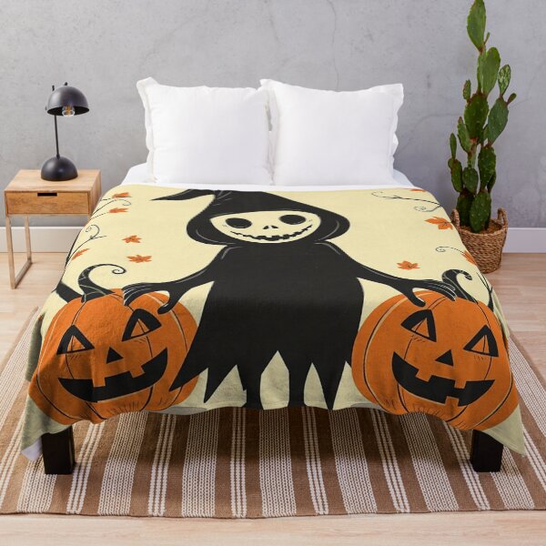 Item preview, Cute Witch With Jack O Lanterns designed and sold by IntelliMindDesigns.