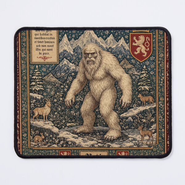 Item preview, Yeti cryptid - Medieval tapestry style designed and sold by Vintage Designs +.