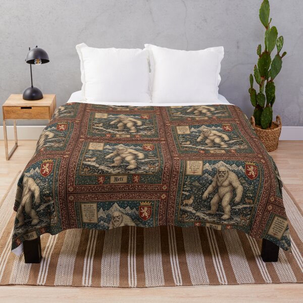 Item preview, Yeti cryptid - Medieval tapestry style designed and sold by Vintage Designs +.