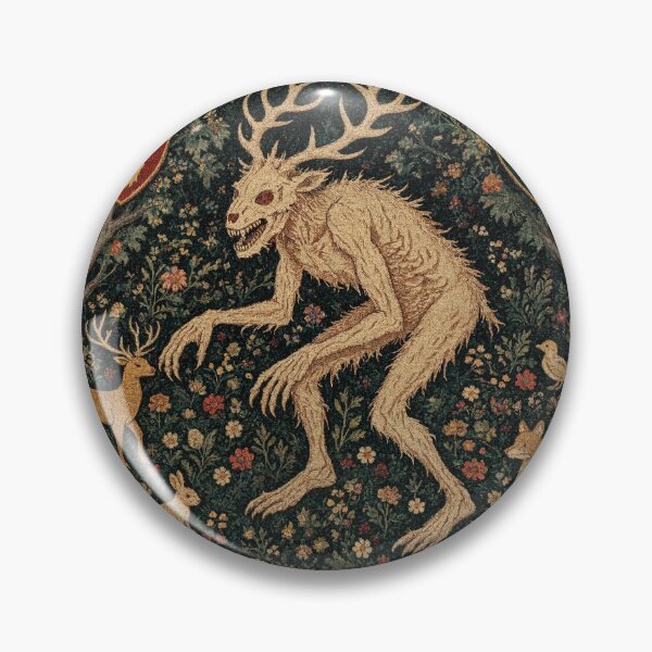 Item preview, Wendigo cryptid - Medieval tapestry style designed and sold by Vintage Designs +.