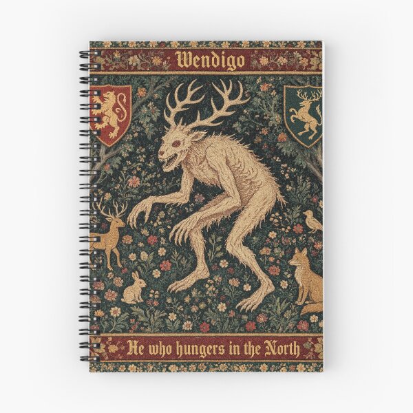Item preview, Wendigo cryptid - Medieval tapestry style designed and sold by Vintage Designs +.