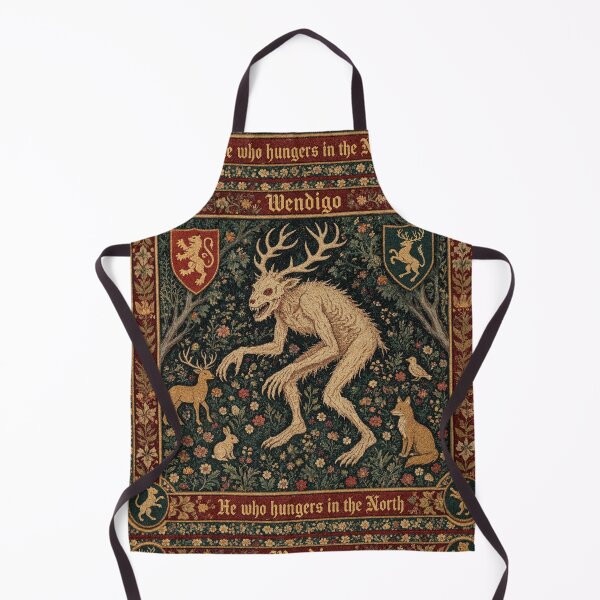 Item preview, Wendigo cryptid - Medieval tapestry style designed and sold by Vintage Designs +.