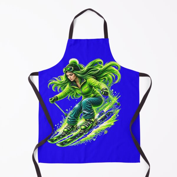Item preview, Neon Green Hair Ski Girl designed and sold by MagicCrystal.