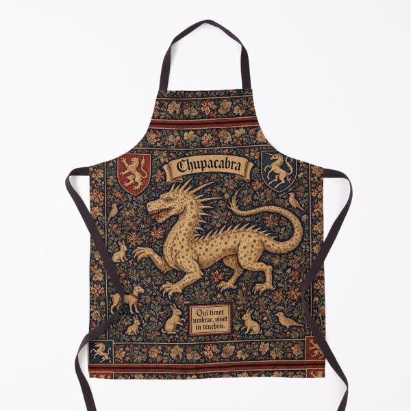 Item preview, Chupacabra cryptid - Medieval tapestry style designed and sold by Vintage Designs +.
