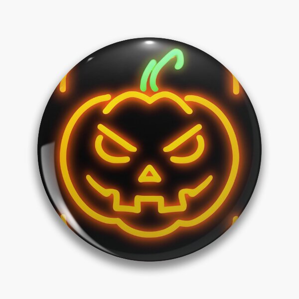 Item preview, Menacing Neon Halloween Pumpkin – Glowing Jack-O'-Lantern designed and sold by FestivityFinds.