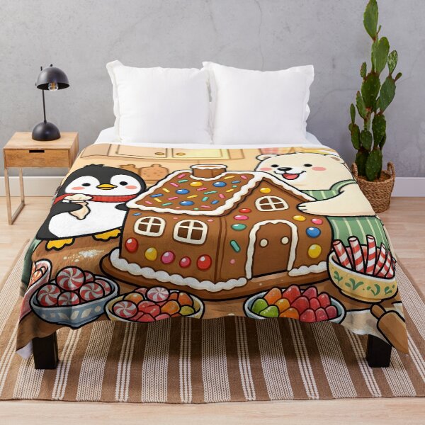 Item preview, Cute Polar Bear Penguin Gingerbread House Christmas designed and sold by Herodestroyer.