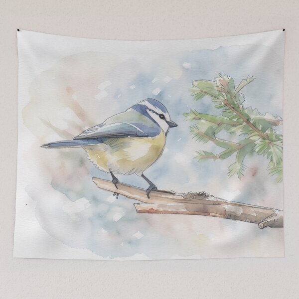 Item preview, Blue Cap on a Winter Branch designed and sold by RdeB.