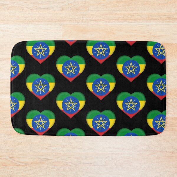 Item preview, Ethiopian Flag Heart 3D Ethiopian Love Gift Design designed and sold by YAZ.