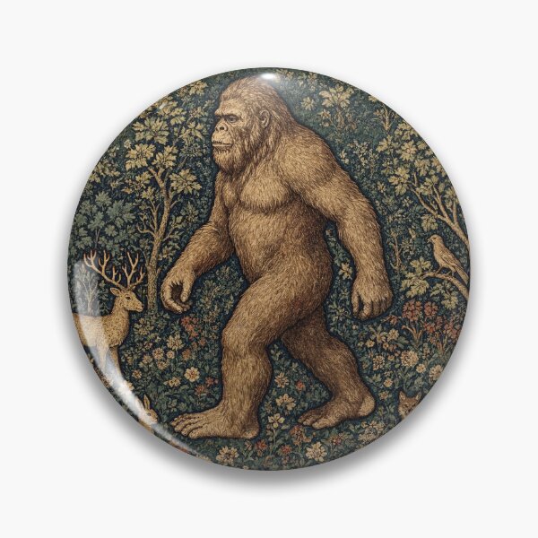 Item preview, Bigfoot cryptid - Medieval tapestry style designed and sold by Vintage Designs +.