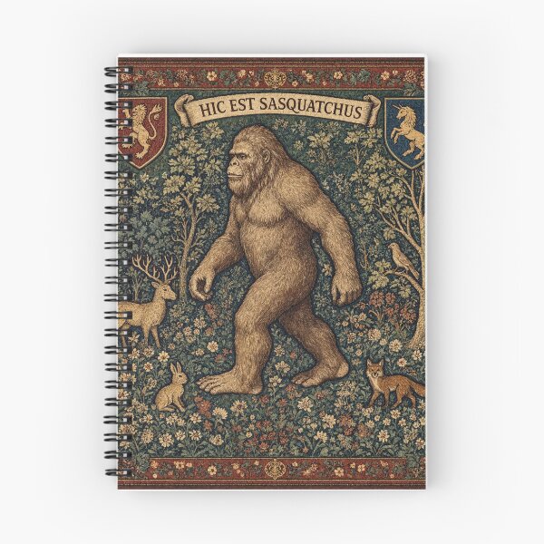 Item preview, Bigfoot cryptid - Medieval tapestry style designed and sold by Vintage Designs +.