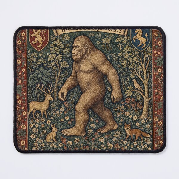 Item preview, Bigfoot cryptid - Medieval tapestry style designed and sold by Vintage Designs +.