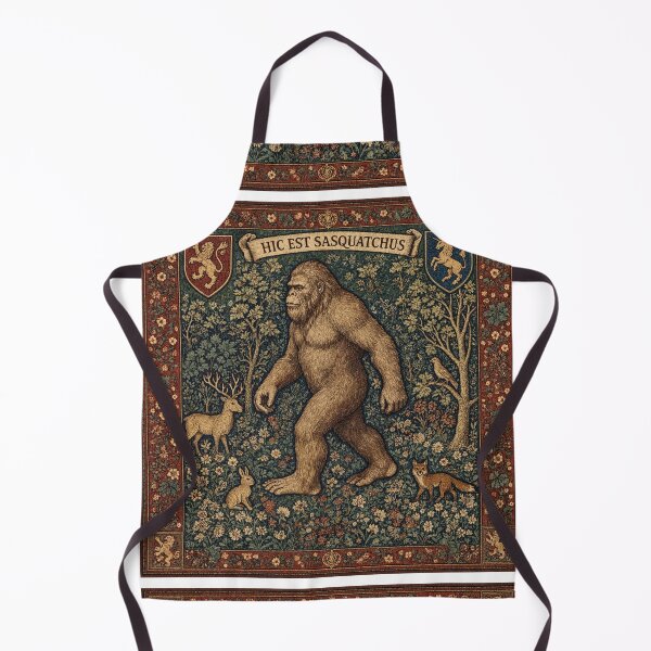 Item preview, Bigfoot cryptid - Medieval tapestry style designed and sold by Vintage Designs +.