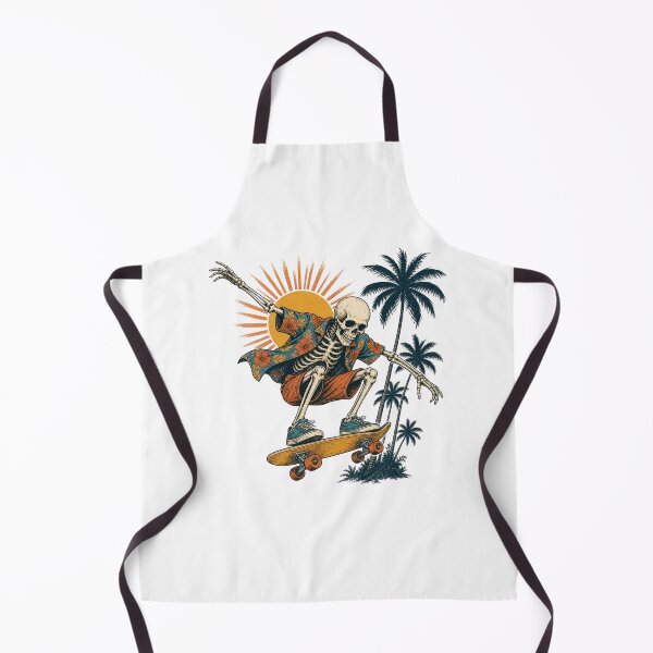Item preview, Retro Skeleton Skateboarder Tropical Floral Shirt Ollie Sunset designed and sold by Retro Surf & Roam.