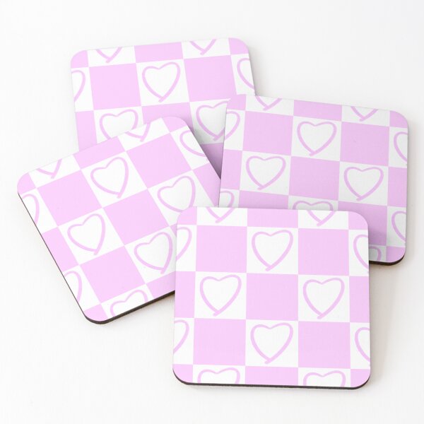 Item preview, Simple Heart Checkerboard Pattern Pink designed and sold by ClarissaDoodles.