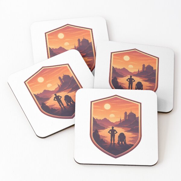 Item preview, Droids on Tatooine Planet Travel Nature Landscape designed and sold by FrontierCosmic.