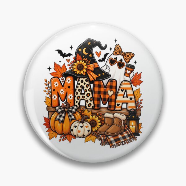 Item preview, Spooky Mama Halloween Pumpkin Fall Witch designed and sold by afr-saad.
