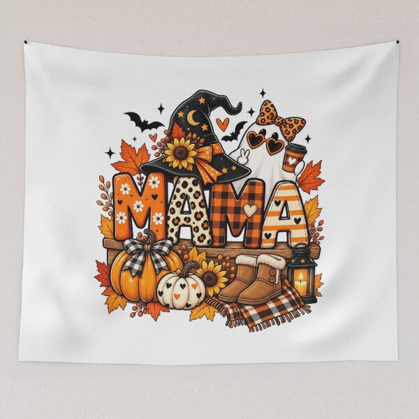 Item preview, Spooky Mama Halloween Pumpkin Fall Witch designed and sold by afr-saad.