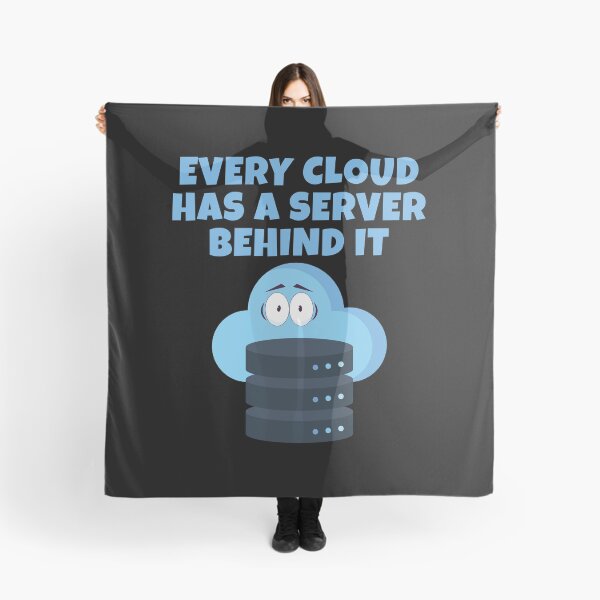 Artikelvorschau, Hinter jeder Wolke steckt ein Server – Lustiges Wortspiel aus der IT-Branche Cloud Computing entworfen und verkauft von WordPlayStudio.