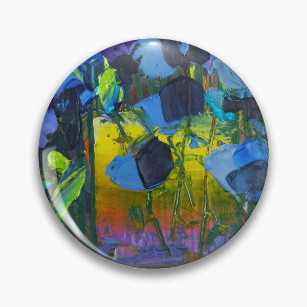 Item preview, Blue Flowers in Yellow and Purple Vase 122 by Eraclis Aristidou designed and sold by Eraclis Aristidou.