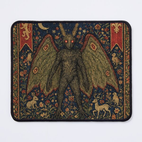 Item preview, Mothman cryptid - Medieval tapestry style designed and sold by Vintage Designs +.
