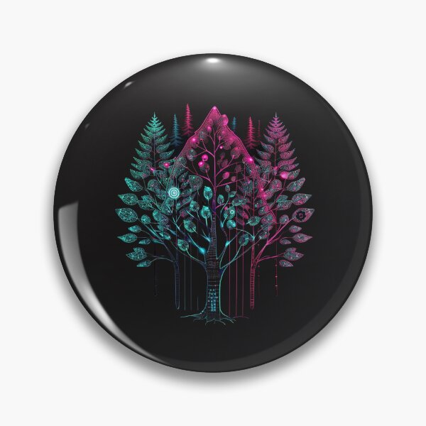 Item preview, A dream forest where data trees grow designed and sold by RetroWaveArtCo.