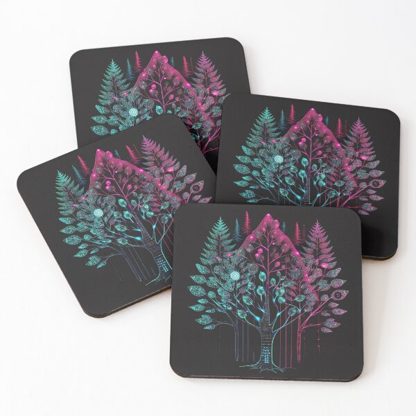 Item preview, A dream forest where data trees grow designed and sold by RetroWaveArtCo.