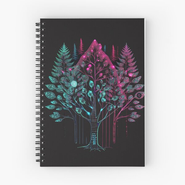 Item preview, A dream forest where data trees grow designed and sold by RetroWaveArtCo.