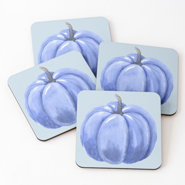 Item preview, Aquarelle Blue Pumpkin – Watercolor Fall Design for Blue Lovers designed and sold by EmeraldeaArt.