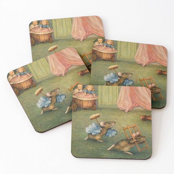 Item preview, Beatrix Potter Mice Wall Art Vintage Nursery Illustration Children’s Storybook Print designed and sold by RickE.
