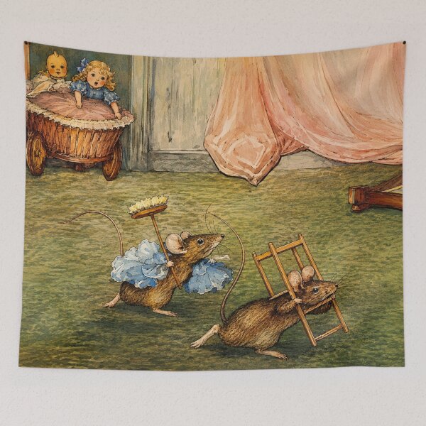 Item preview, Beatrix Potter Mice Wall Art Vintage Nursery Illustration Children’s Storybook Print designed and sold by RickE.
