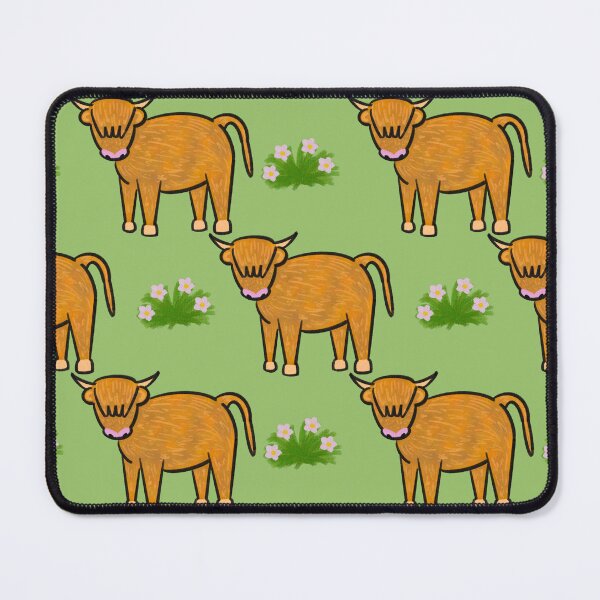 Item preview, Highland Cow in Field Pattern designed and sold by ClarissaDoodles.