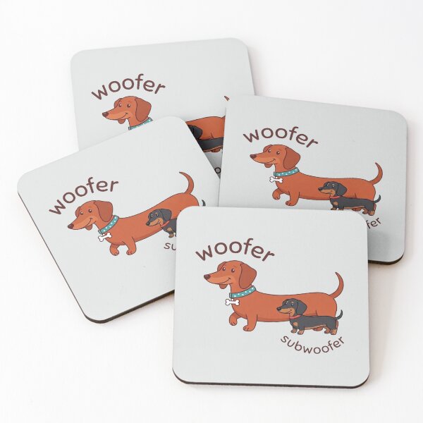 Item preview, Woofer Subwoofer Funny Dachshund Duo designed and sold by NadinArtStudio.