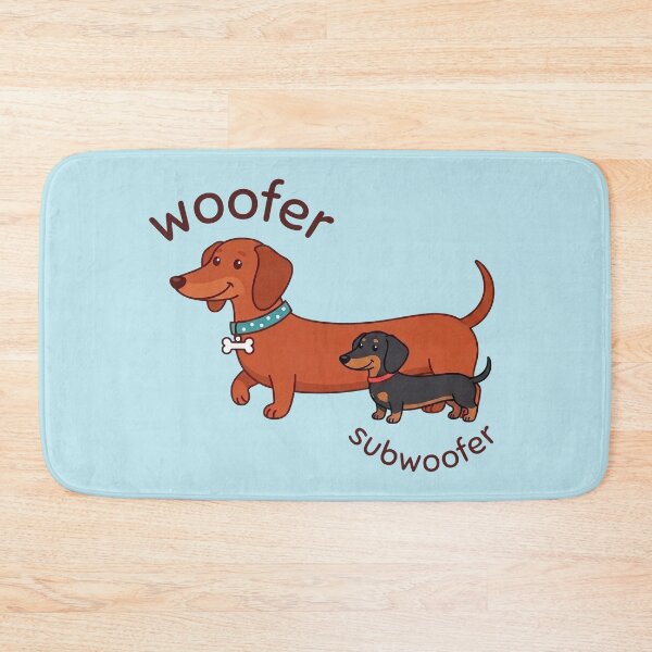 Item preview, Woofer Subwoofer Funny Dachshund Duo designed and sold by NadinArtStudio.